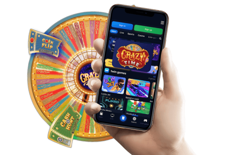 BG678 Crazy Time wheel mid-spin on live game-show featuring bright neon colours and dynamic action